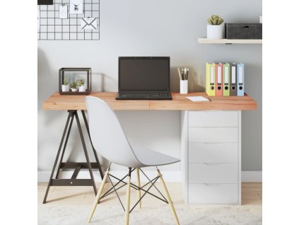 vidaXL Stolní deska světle hnědá 140x50x(2-6)cm ošetřený masivní dub