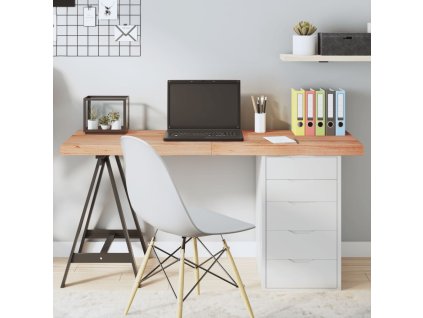vidaXL Stolní deska světle hnědá 140x60x(2-6)cm ošetřený masivní dub