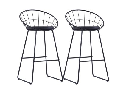 vidaXL Barové židle 2 ks černé umělá kůže