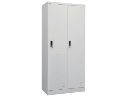 vidaXL Šatní skříň světle šedá 80 x 50 x 180 cm ocel