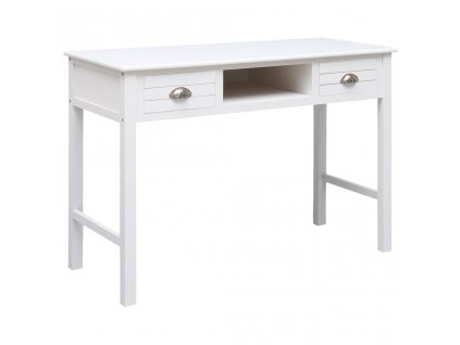 vidaXL Psací stůl bílý 108 x 45 x 76 cm masivní pavlovnie