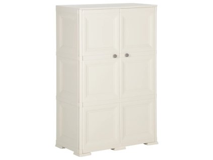 vidaXL Plastová skříňka 79 x 43 x 125 cm design dřeva vanilková