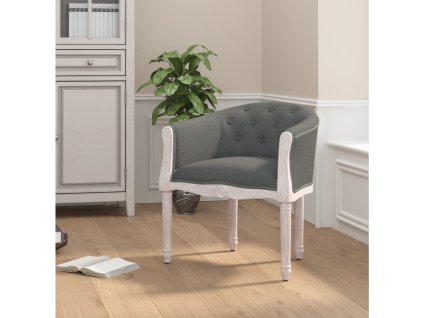 vidaXL Jídelní židle tmavě šedá textil