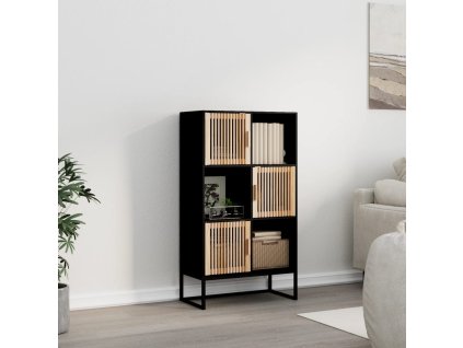 vidaXL Highboard černý 70 x 35 x 125 cm kompozitní dřevo