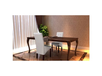 vidaXL Jídelní židle 2 ks bílé umělá kůže