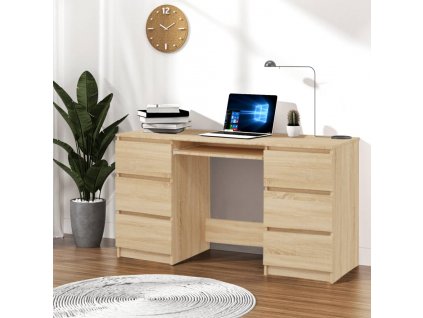 vidaXL Psací stůl dub sonoma 140 x 50 x 77 cm kompozitní dřevo