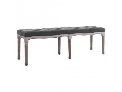 vidaXL Lavice se lněným čalouněním 150 x 40 x 48 cm tmavě šedá