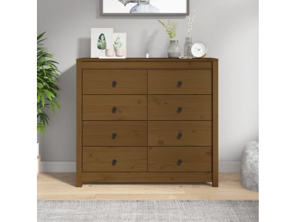 vidaXL TV skříňka medově hnědá 100x40x90 cm masivní borové dřevo