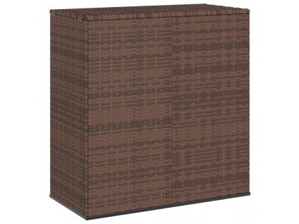 vidaXL Zahradní úložný box PE ratan 100 x 49 x 103,5 cm hnědý