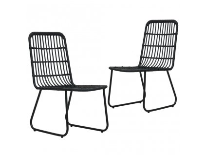 vidaXL Zahradní křesla 2 ks polyratan černá