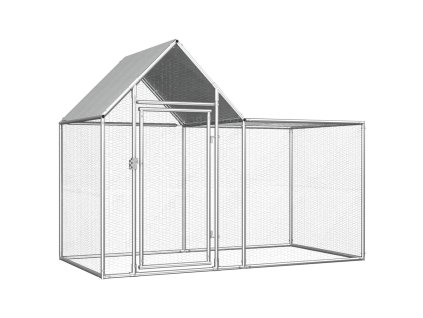 vidaXL Klec pro kuřata 2 x 1 x 1,5 m pozinkovaná ocel