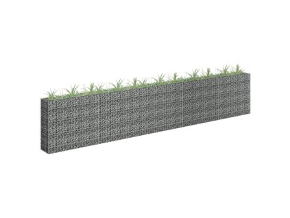 vidaXL Gabionový vyvýšený záhon pozinkovaná ocel 450 x 30 x 90 cm