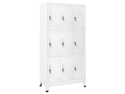 vidaXL Šatní skříňka s 9 buňkami ocel 90 x 45 x 180 cm šedá