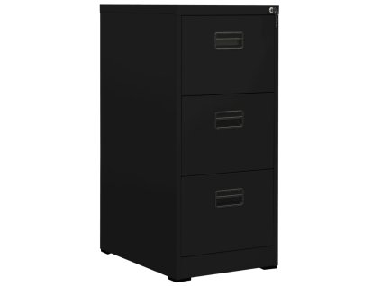vidaXL Kancelářská skříň černá 46 x 62 x 102,5 cm ocel