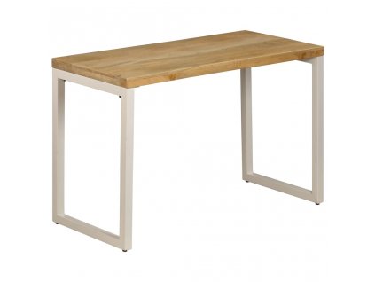 vidaXL Jídelní stůl 115 x 55 x 76 cm masivní mangovník a ocel