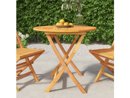 vidaXL Skládací zahradní stůl 85 x 76 cm masivní teakové dřevo