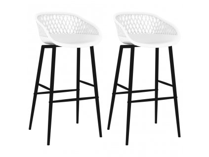 vidaXL Barové židle 2 ks bílé