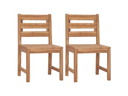 vidaXL Zahradní židle 2 ks masivní teakové dřevo