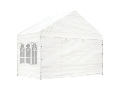 vidaXL Altán se střechou bílý 4,08 x 2,23 x 3,22 m polyethylen