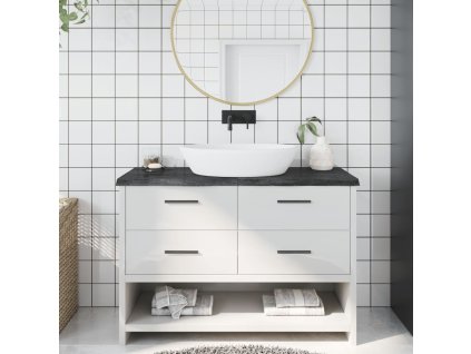 vidaXL Koupelnová deska tmavě hnědá 120x60x(2-4) cm ošetřený masiv