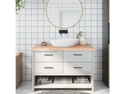 vidaXL Koupelnová deska 120x50x(2-6) cm neošetřené masivní dřevo