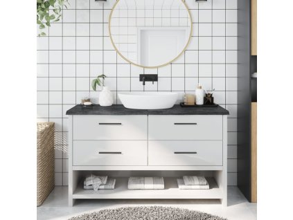 vidaXL Koupelnová deska tmavě hnědá 140x50x(2-4) cm ošetřený masivní