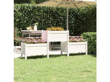 vidaXL Truhlík bílý 178,5 x 44 x 75 cm masivní borové dřevo