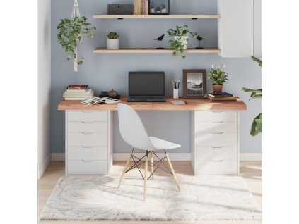 vidaXL Stolní deska světle hnědá 180x60x(2-6)cm ošetřený masivní dub