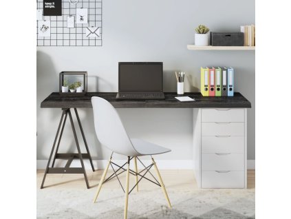 vidaXL Stolní deska tmavě hnědá 160x60x(2-4)cm ošetřený masivní dub