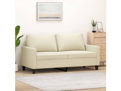 vidaXL 2místná pohovka krémová 140 cm umělá kůže