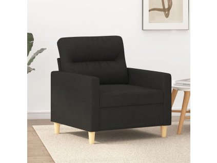 vidaXL Křeslo černé 60 cm textil