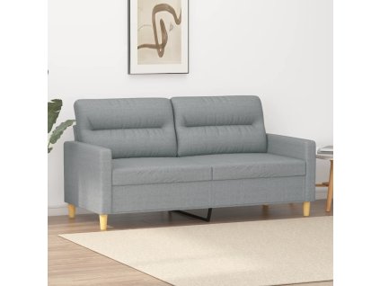 vidaXL 2místná pohovka světle šedá 140 cm textil