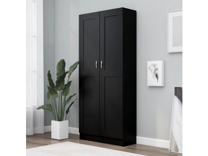 vidaXL Knihovna černá 82,5 x 30,5 x 185,5 cm kompozitní dřevo