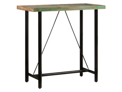 vidaXL Barový stůl 110x55x107 cm masivní recyklované dřevo a železo