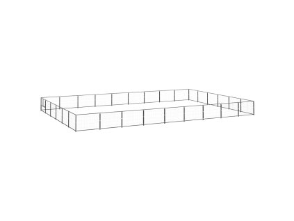 vidaXL Psí kotec černý 54 m² ocel