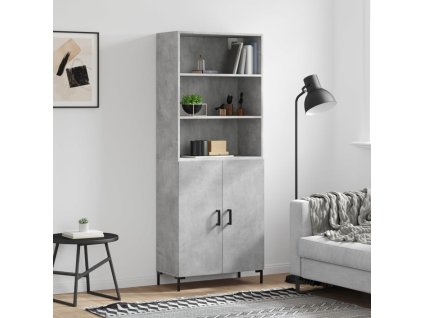 vidaXL Skříň highboard betonově šedá 69,5x34x180 cm kompozitní dřevo
