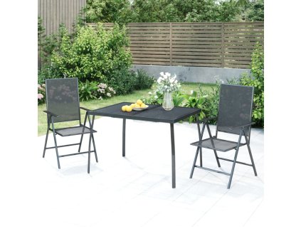 vidaXL 3dílný zahradní jídelní set antracitový ocel