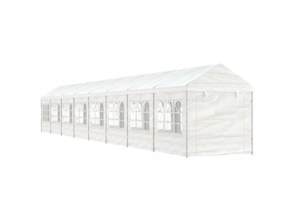 vidaXL Altán se střechou bílý 17,84 x 2,28 x 2,69 m polyethylen