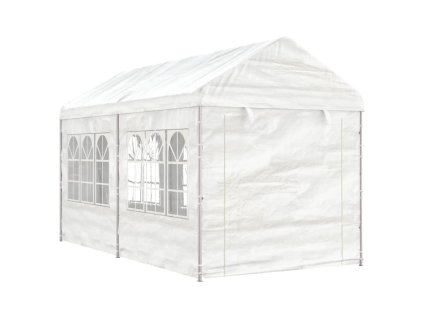 vidaXL Altán se střechou bílý 4,46 x 2,28 x 2,69 m polyethylen