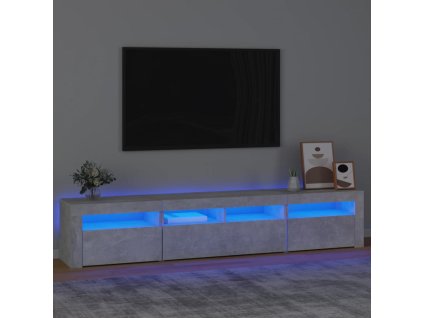 vidaXL TV skříňka s LED osvětlením betonově šedá 210x35x40 cm