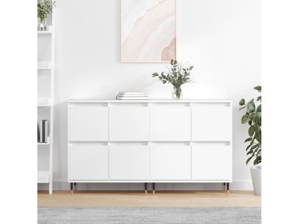 vidaXL Příborníky 2 ks bílé kompozitní dřevo