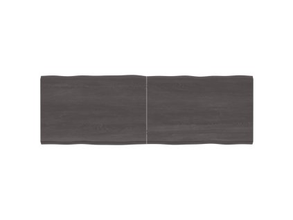 vidaXL Stolní deska tmavě hnědá 180x60x(2-4)cm ošetřený dub živá hrana