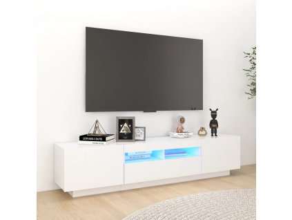 vidaXL TV skříňka s LED osvětlením bílá 180 x 35 x 40 cm