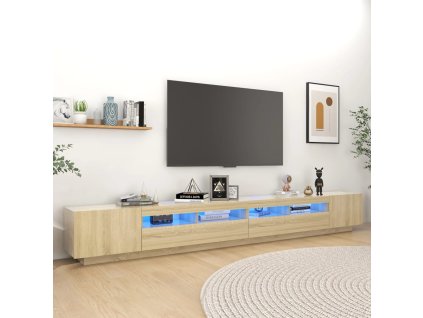 vidaXL TV skříňka s LED osvětlením dub sonoma 300 x 35 x 40 cm