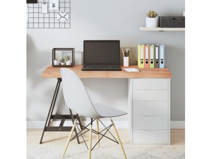 vidaXL Stolní deska světle hnědá 120x60x(2-6)cm ošetřený masivní dub