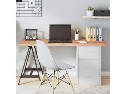 vidaXL Stolní deska světle hnědá 140x60x(2-4)cm ošetřený masivní dub