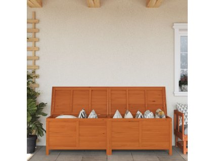 vidaXL Zahradní úložný box hnědý 198,5 x 50 x 56,5 cm masivní jedle