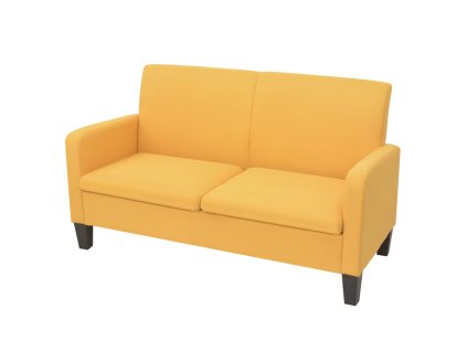 vidaXL 2místná sedačka 135 x 65 x 76 cm žlutá