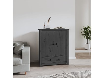 vidaXL Skříň highboard šedá 83 x 41,5 x 100 cm masivní borové dřevo