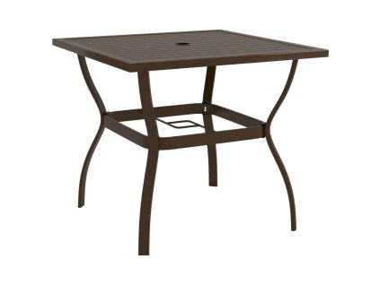 vidaXL Zahradní stůl hnědý 81,5 x 81,5 x 72 cm ocel